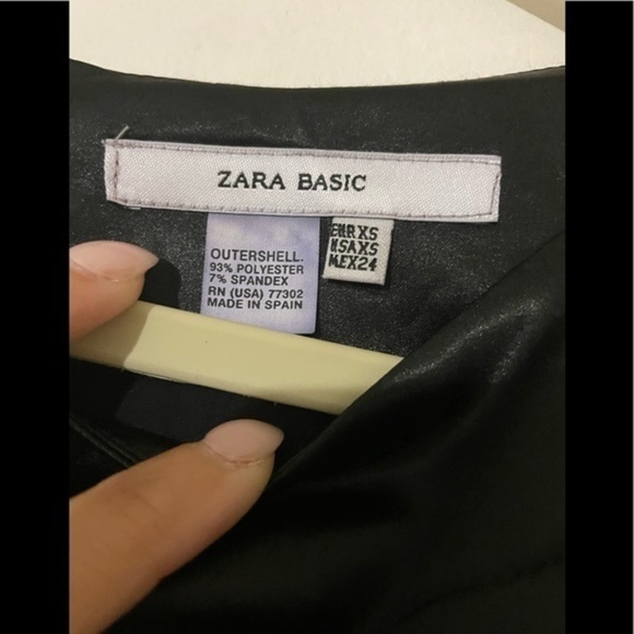 Zara Basic black Satin MIDI Dress Size XS - Picture 9 of 15